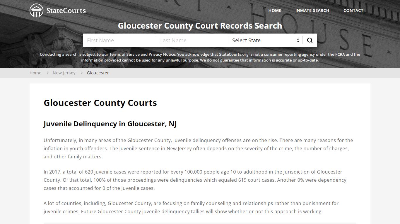 Gloucester County, NJ Courts - Records & Cases - StateCourts